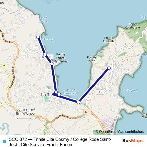 SCO 372 bus Line Map