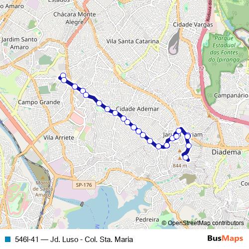 546l-41 bus Line Map