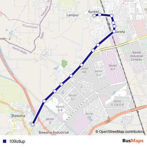 109stlup bus Line Map