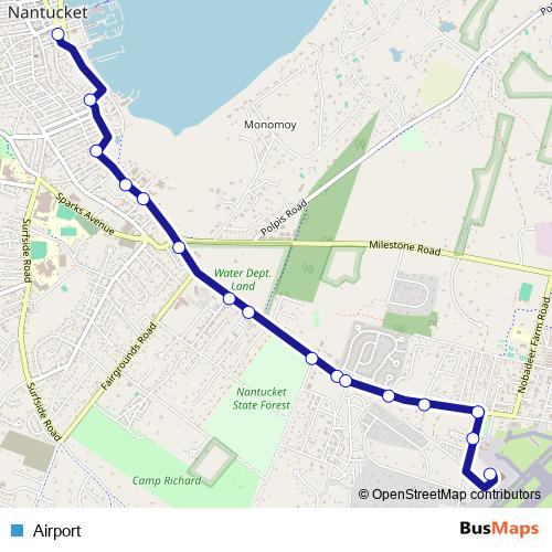 Airport bus Line Map