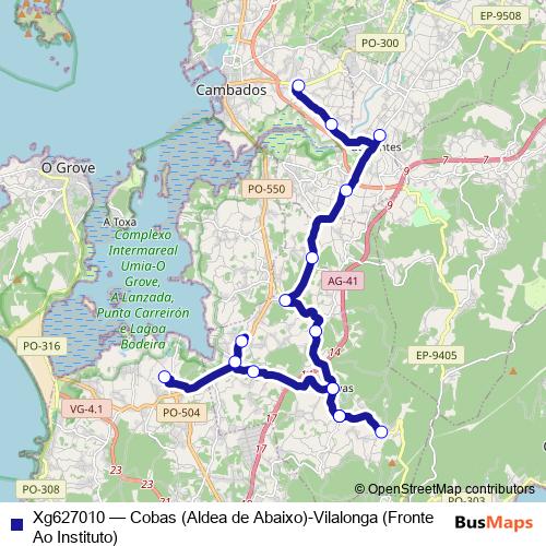 Xg627010 bus Line Map