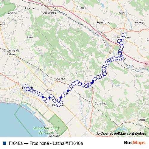 Fr648a bus Line Map