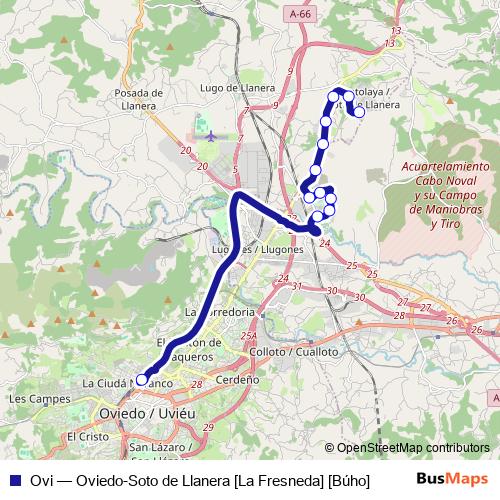 Ovi bus Line Map