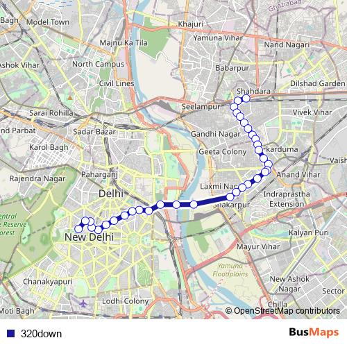 320down bus Line Map