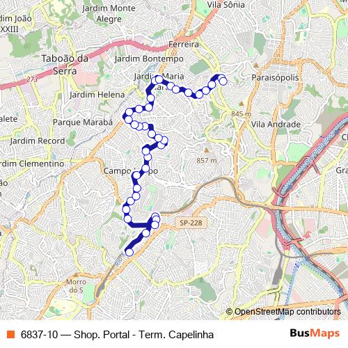 6837-10 bus Line Map