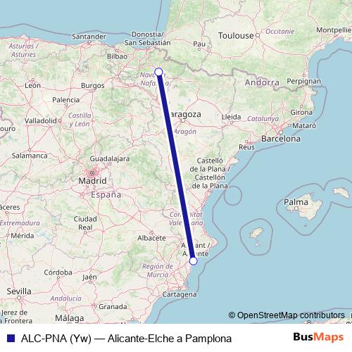 ALC-PNA (Yw) air Line Map