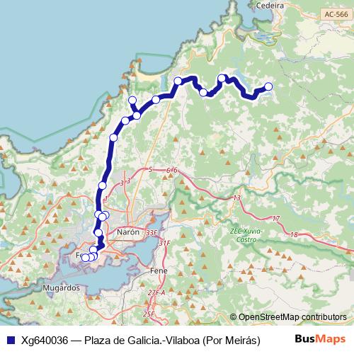 Xg640036 bus Line Map