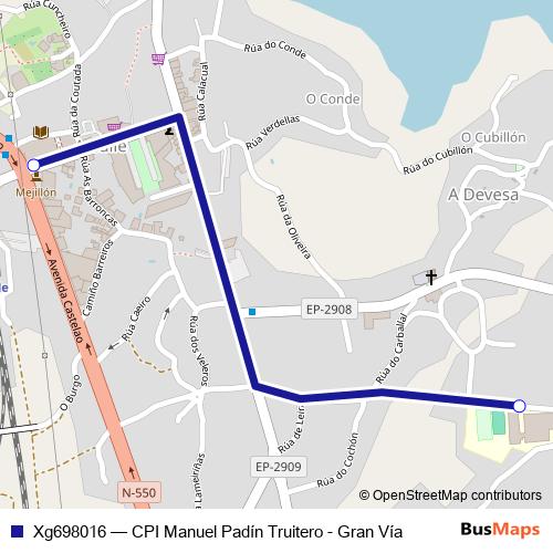 Xg698016 bus Line Map