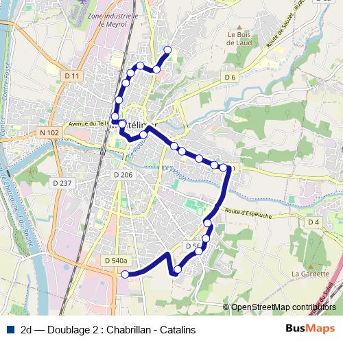 2d bus Line Map