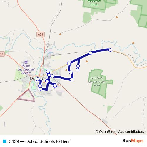 S139 bus Line Map