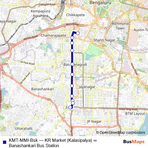 KMT-MMI-Bsk bus Line Map