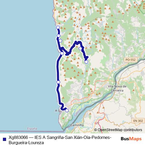 Xg883066 bus Line Map
