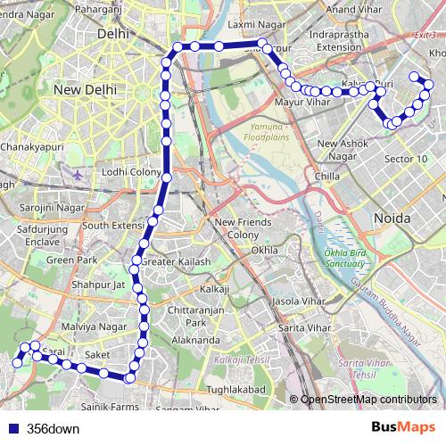 356down bus Line Map
