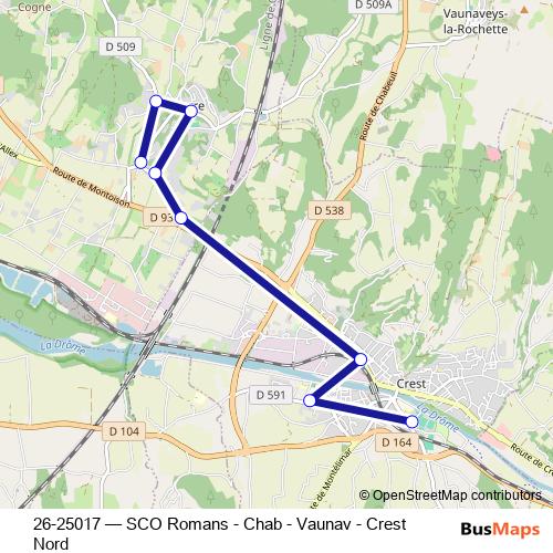 26-25017 bus Line Map