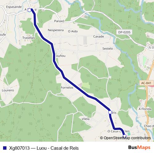 Xg807013 bus Line Map