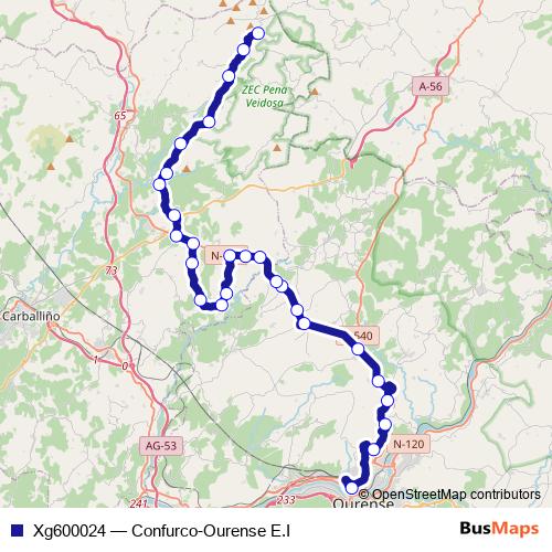 Xg600024 bus Line Map