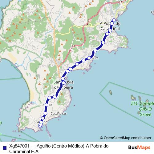 Xg847001 bus Line Map
