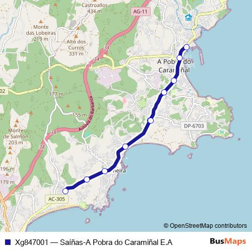 Xg847001 bus Line Map