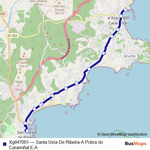 Xg847001 bus Line Map