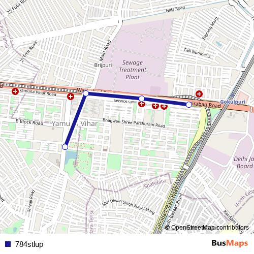 784stlup bus Line Map