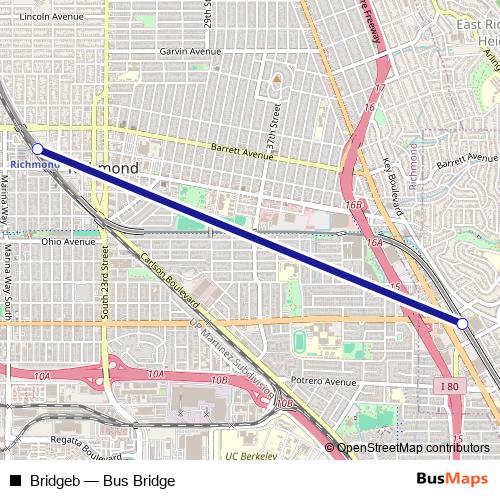 Bridgeb bus Line Map