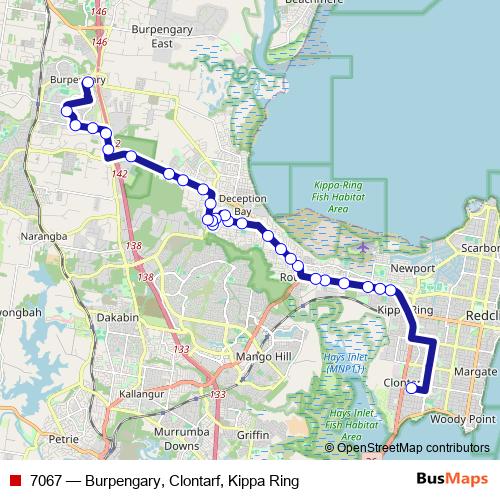 7067 bus Line Map