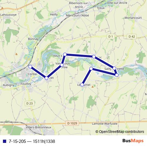 7-15-205 bus Line Map