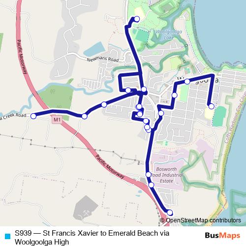 S939 bus Line Map