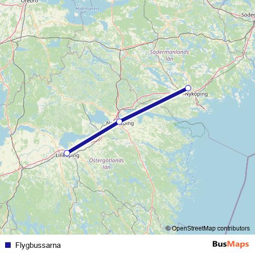 Flygbussarna bus Line Map