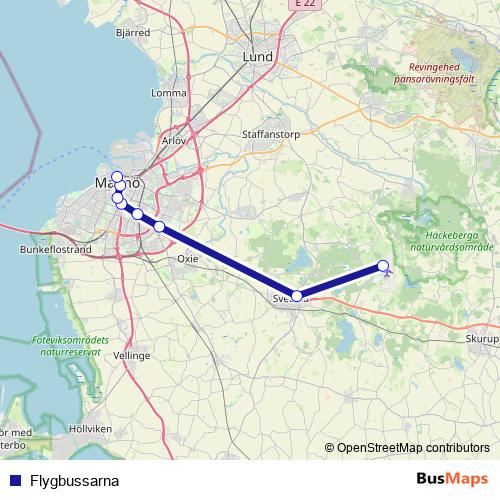 Flygbussarna bus Line Map