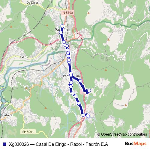 Xg830026 bus Line Map