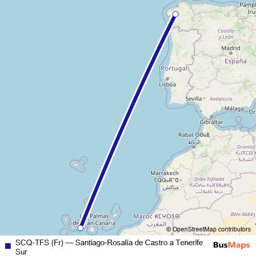 SCQ-TFS (Fr) air Line Map