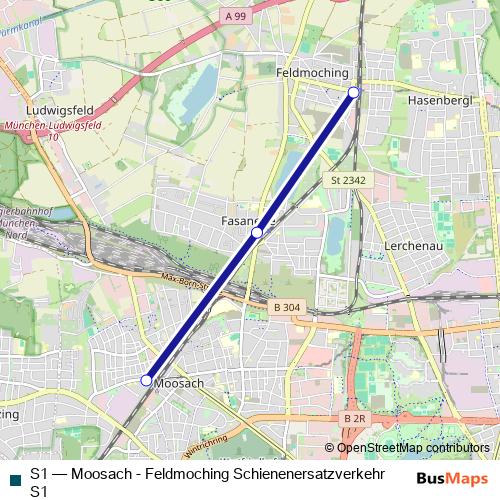 S1 bus Line Map