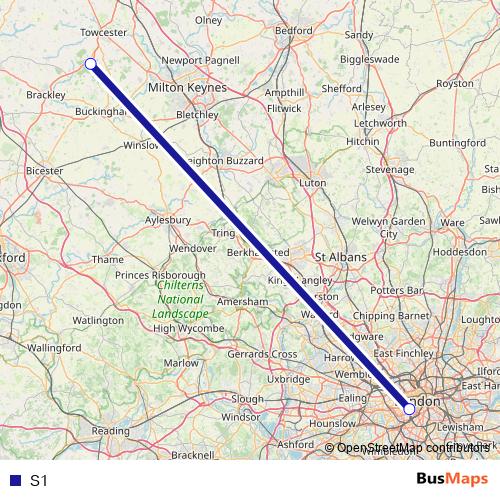 S1 bus Line Map