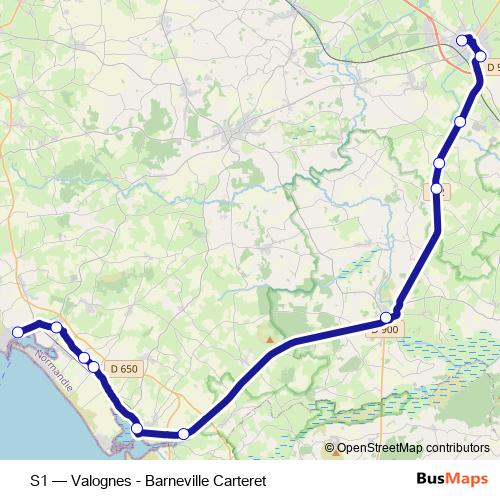 S1 bus Line Map
