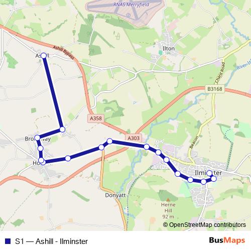 S1 bus Line Map