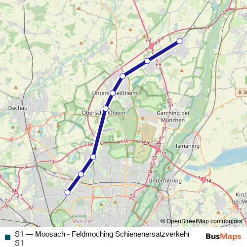 S1 bus Line Map