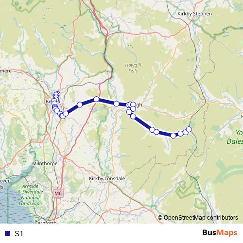 S1 bus Line Map