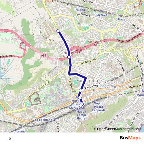 S1 bus Line Map