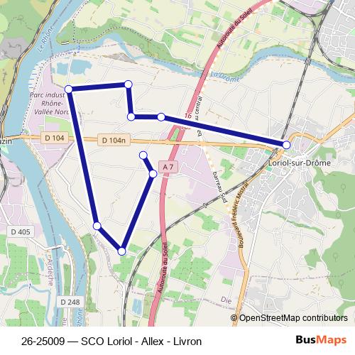 26-25009 bus Line Map