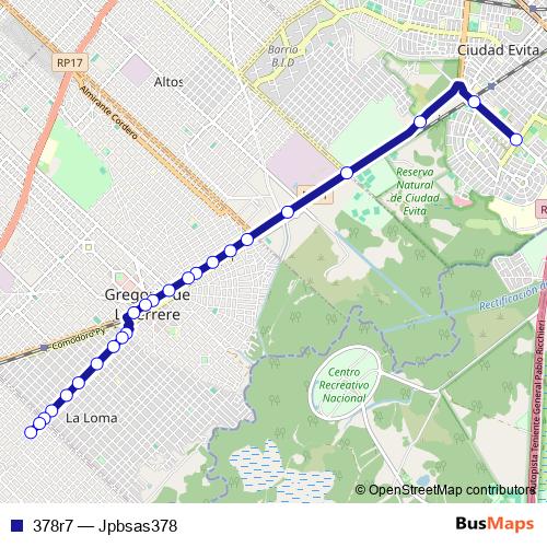378r7 bus Line Map