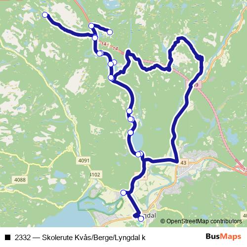 2332 bus Line Map