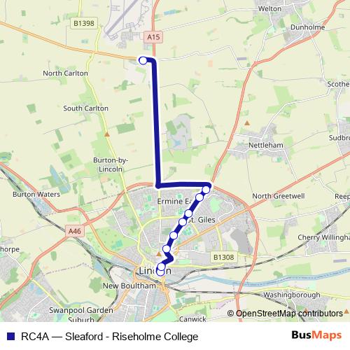 RC4A bus Line Map