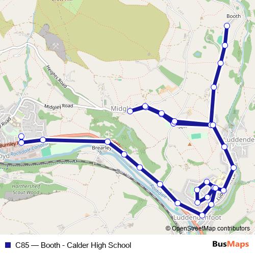 C85 bus Line Map