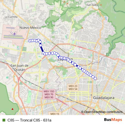 C85 bus Line Map