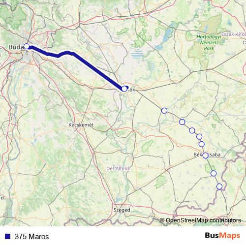 375 Maros rail Line Map