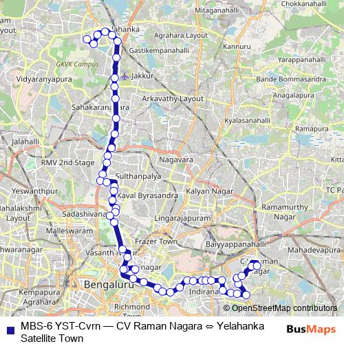MBS-6 YST-Cvrn bus Line Map