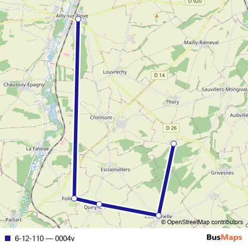 6-12-110 bus Line Map
