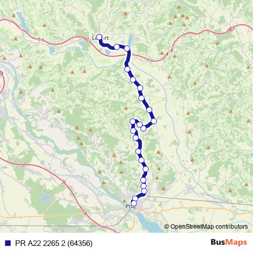 PR A22 2265 2 (64356) bus Line Map