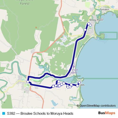 S392 bus Line Map
